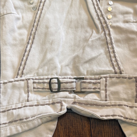 Miss Me Beige and Gray Studded Vest - Picture 6 of 6